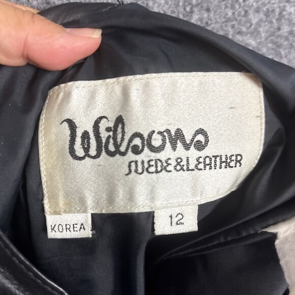 Wilson suede & Leather  Pants Womens Size 28 x 26 Black Leather Zipper ankle - Picture 3 of 12